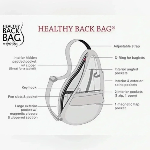 Ameribag Blue Leather Classic Healthy Back Bag Mono-Sling Backpack main image 5